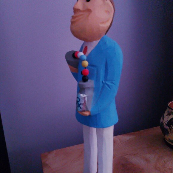 UNIQUE VINTAGE HAND PAINTED FOLK ART - The Pharmacist - Picture 2 of 5